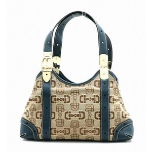 Gucci Horsebit Handbag Leather Khaki